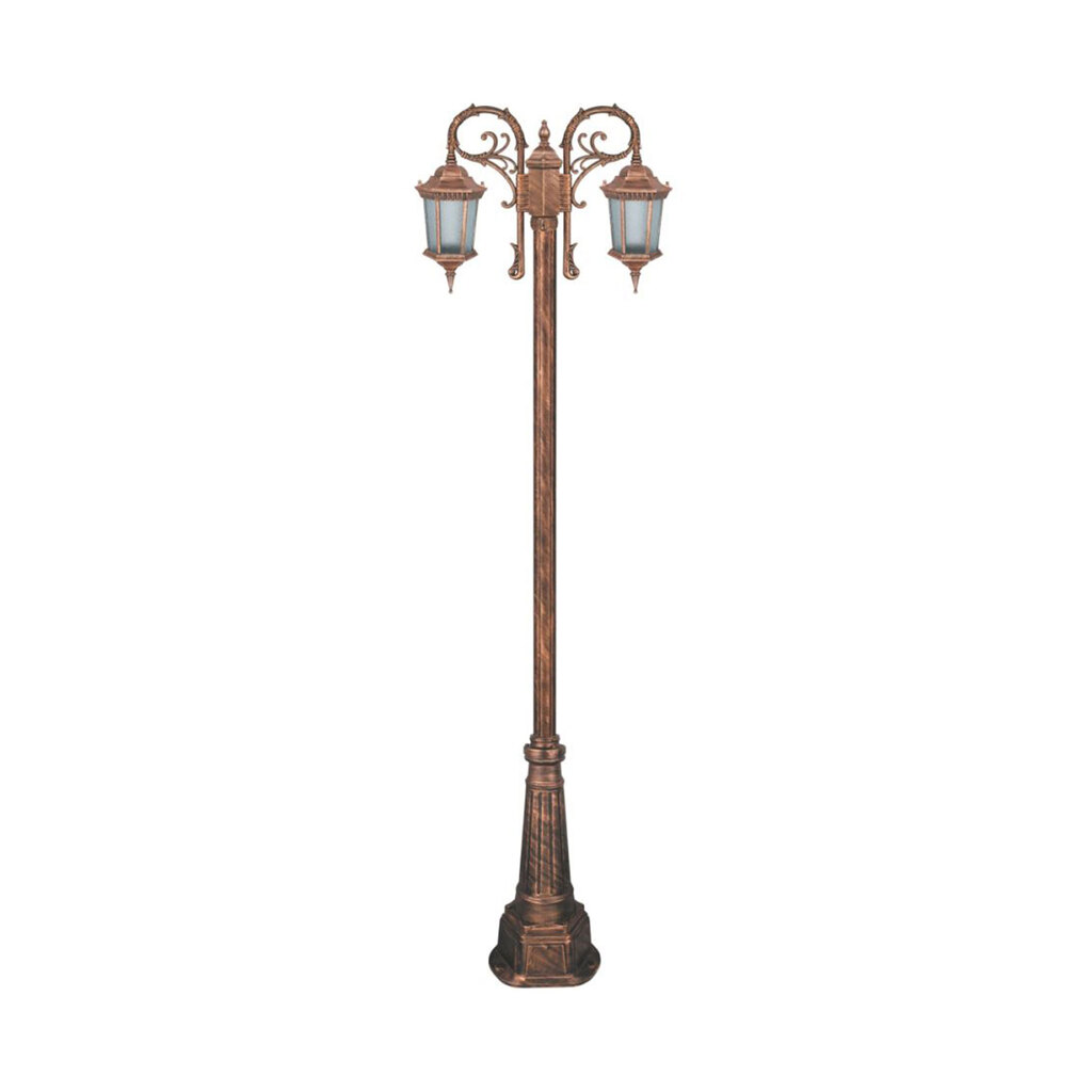 چراغ دوشاخه حیاطی و پارکی تکشیدفام مدل رابو کد 91215-15-7123