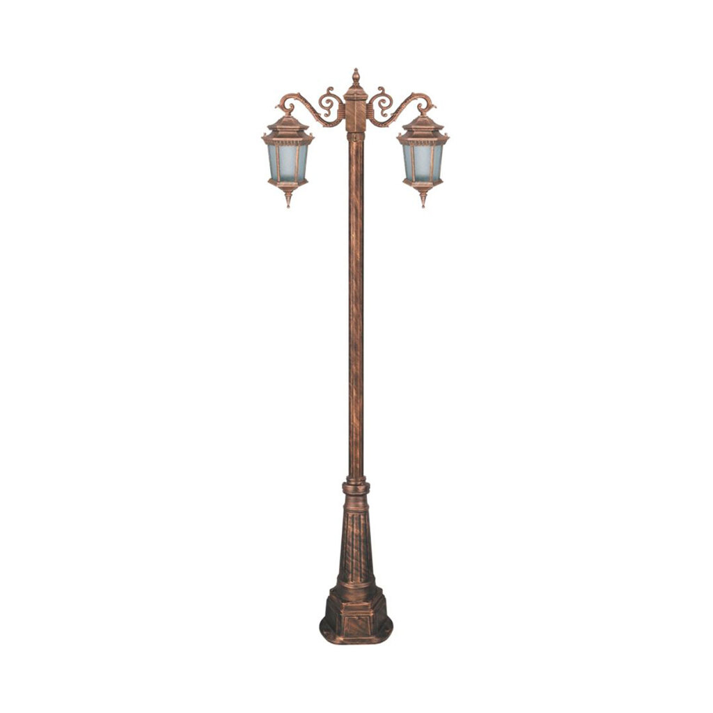 چراغ دوشاخه حیاطی و پارکی تکشیدفام مدل معبد رابو کد 91215-15-7322