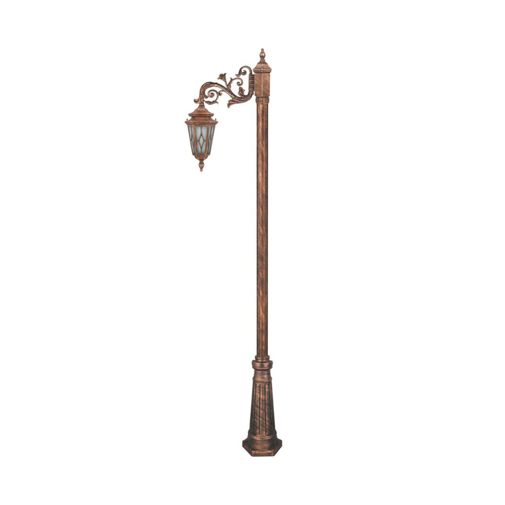 چراغ تکشاخه حیاطی و پارکی تکشیدفام مدل معبد ویسپر کد 91200-15-7414