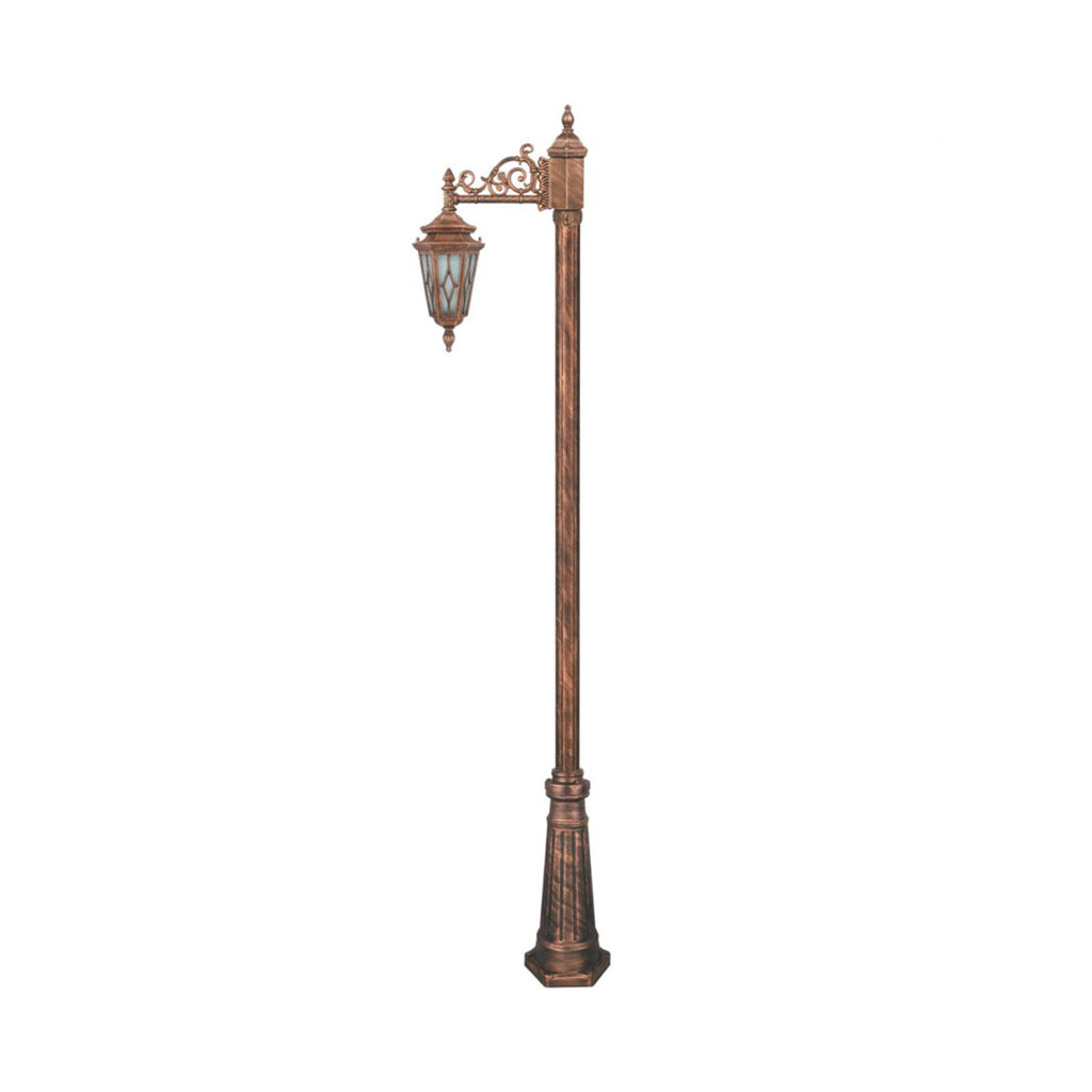 چراغ تکشاخه حیاطی و پارکی تکشیدفام مدل معبد ویسپر کد 91200-15-7415