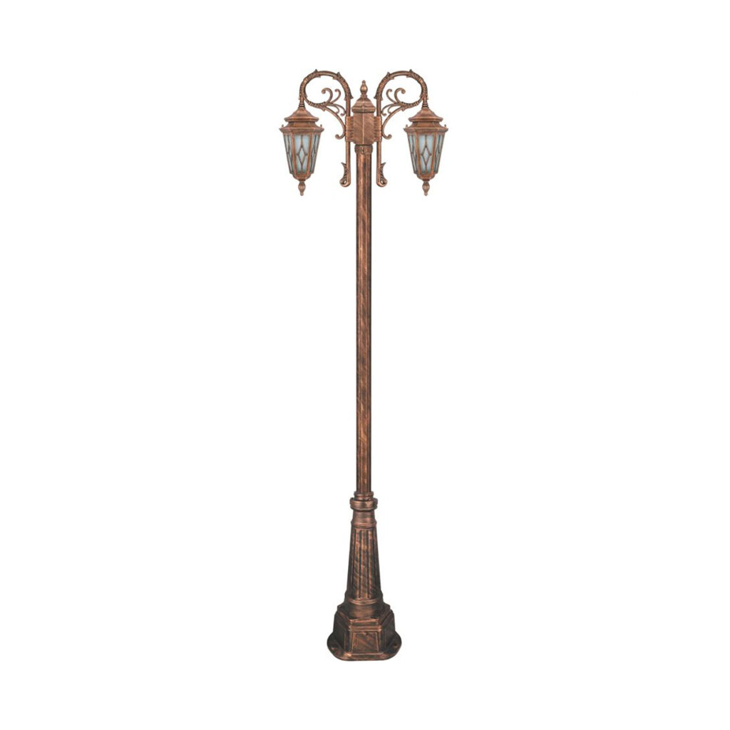 چراغ دوشاخه حیاطی و پارکی تکشیدفام مدل معبد ویسپر کد 91215-15-7423