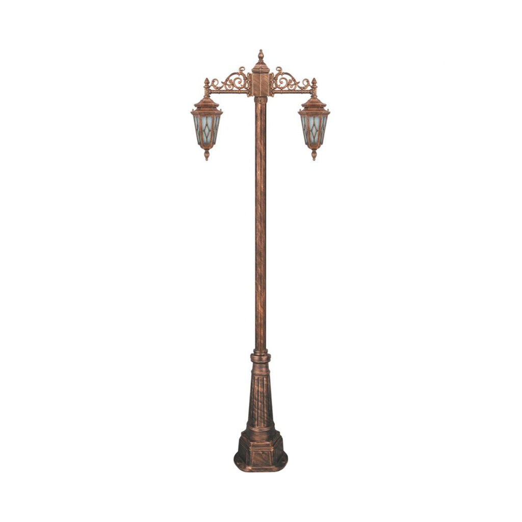 چراغ دوشاخه حیاطی و پارکی تکشیدفام مدل معبد ویسپر کد 91215-15-7425