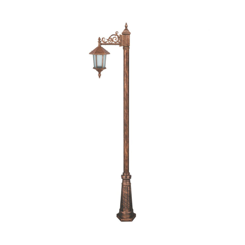 چراغ تکشاخه حیاطی و پارکی تکشیدفام مدل ویکتوریا کد 91200-15-7515