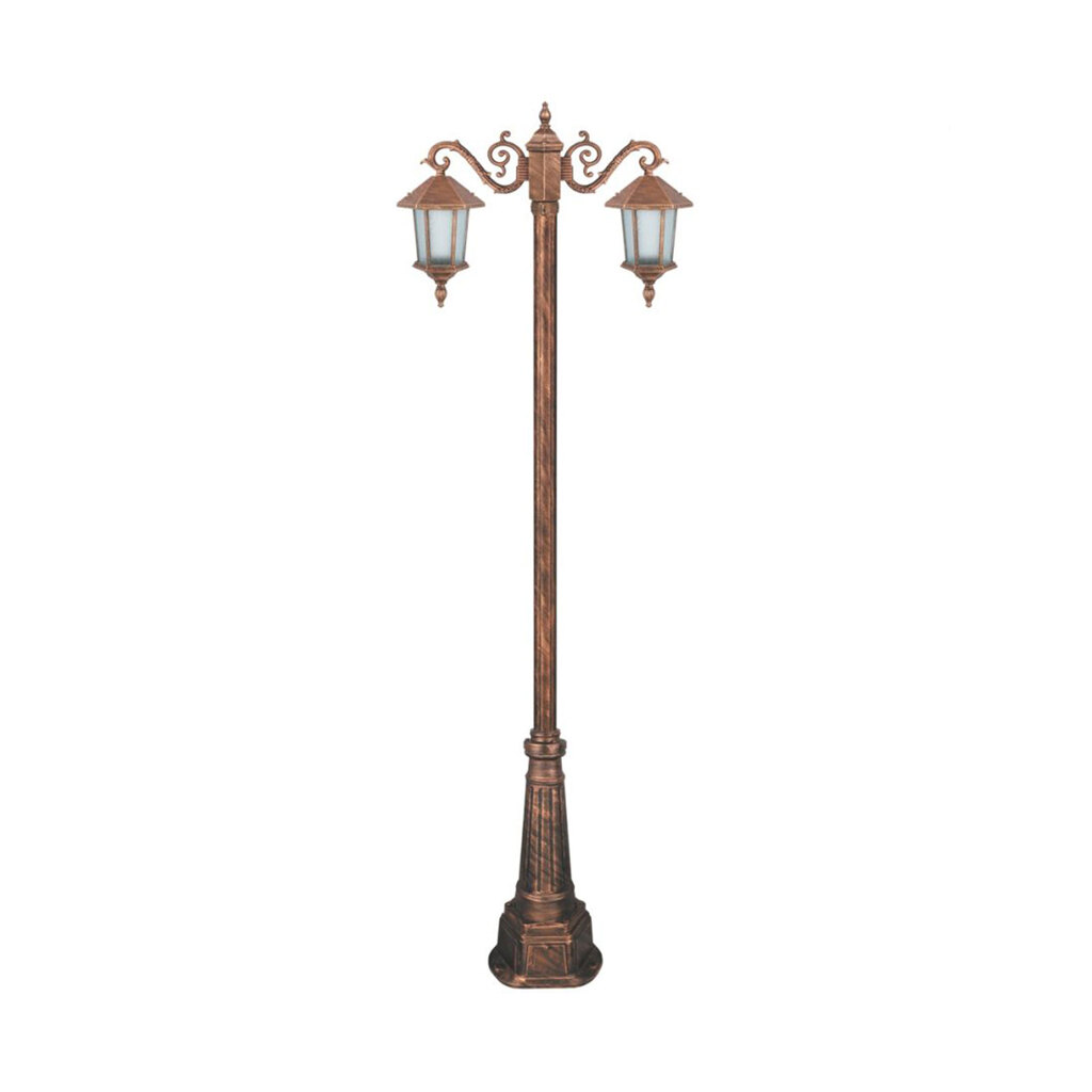 چراغ دوشاخه حیاطی و پارکی تکشیدفام مدل ویکتوریا کد 91215-15-7522