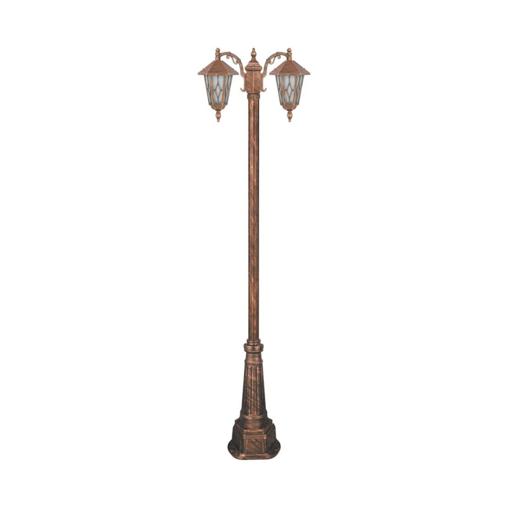 چراغ دوشاخه حیاطی و پارکی تکشیدفام مدل ویکتور کد 91215-15-7621