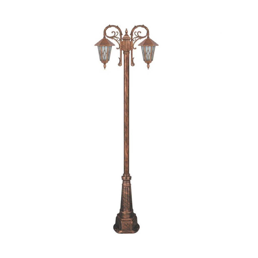 چراغ دوشاخه حیاطی و پارکی تکشیدفام مدل ویکتور کد 91215-15-7623