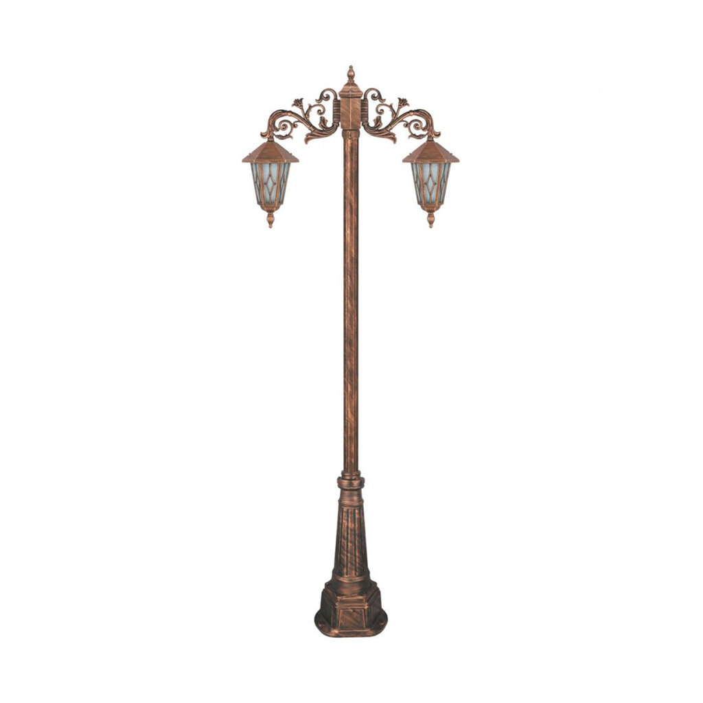 چراغ دوشاخه حیاطی و پارکی تکشیدفام مدل ویکتور کد 91215-15-7624