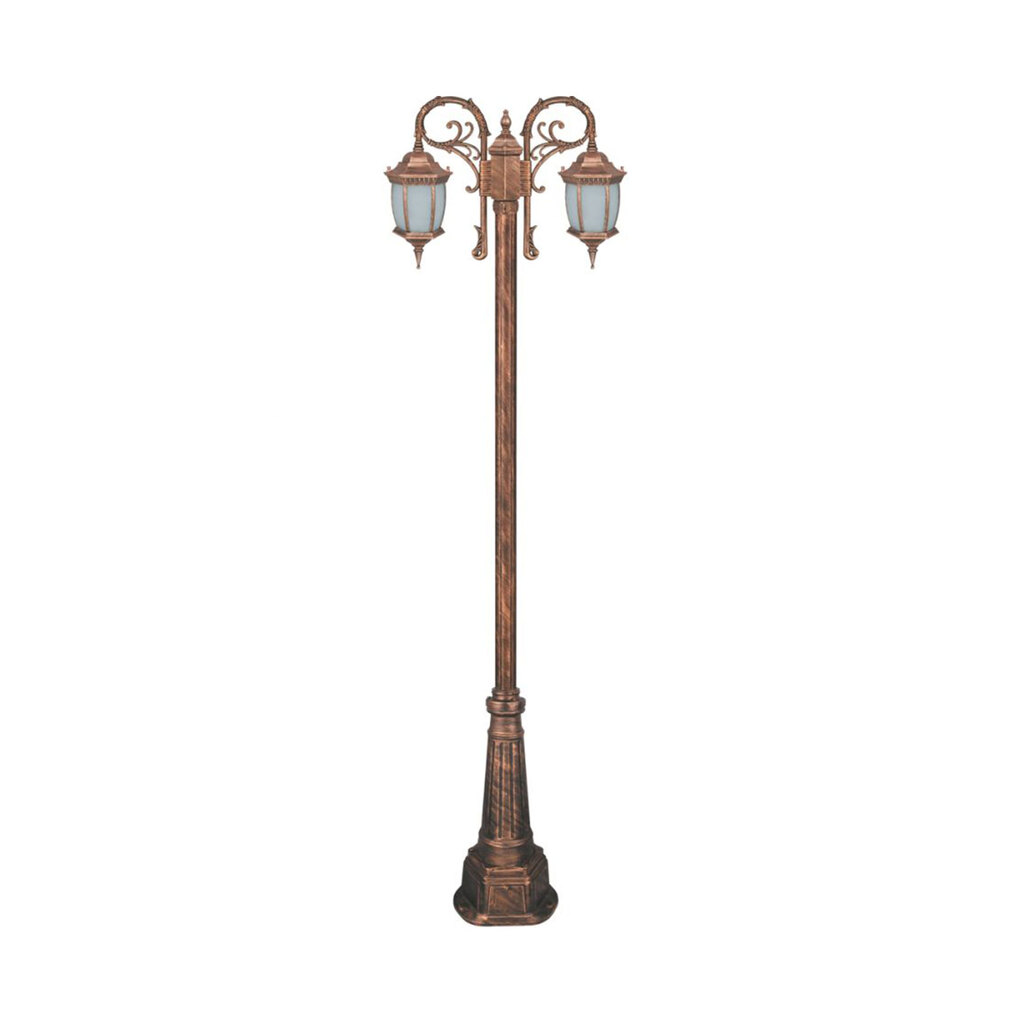 چراغ دوشاخه حیاطی و پارکی تکشیدفام مدل رابو خمره ای کد 91215-15-7723