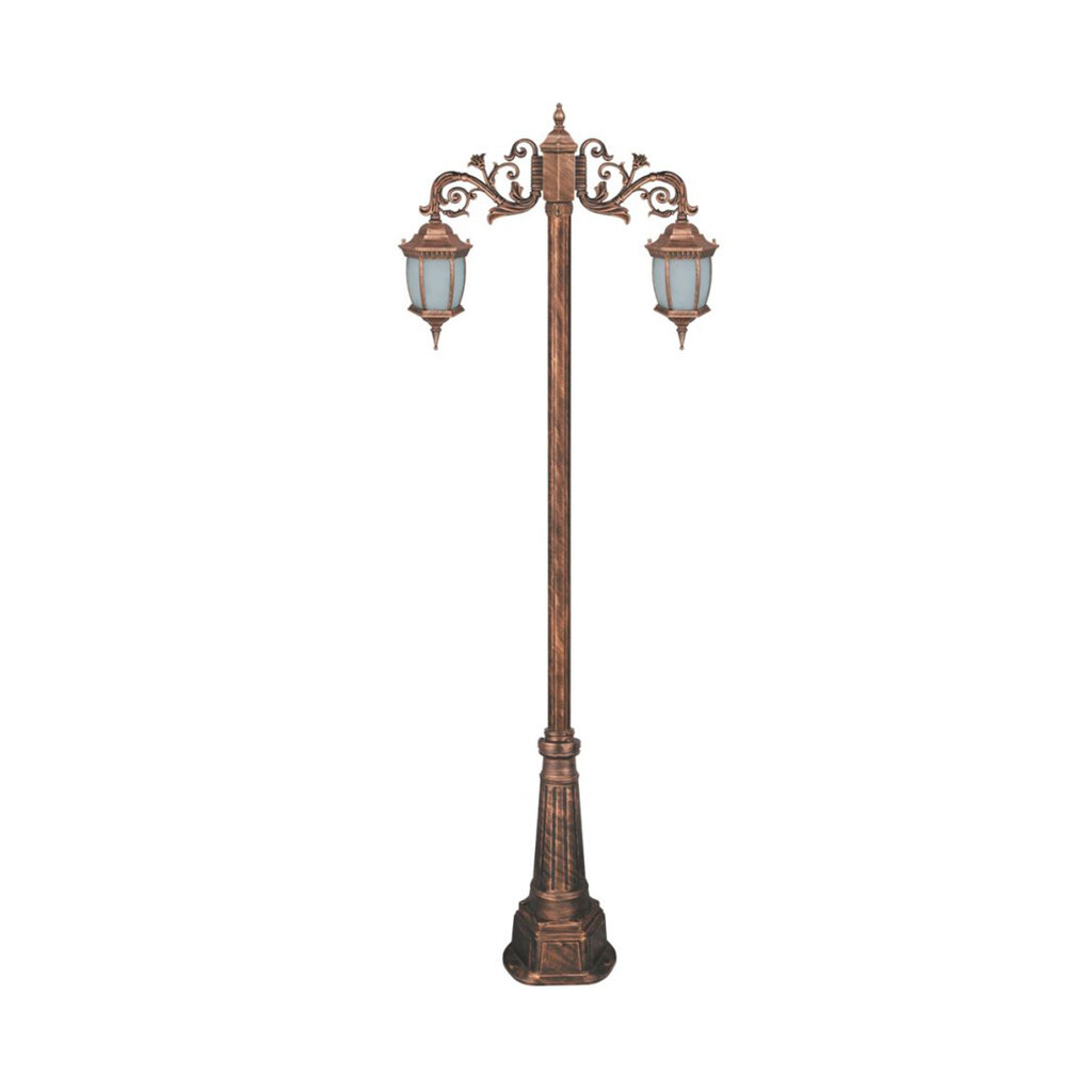 چراغ دوشاخه حیاطی و پارکی تکشیدفام مدل رابو خمره ای کد 91215-15-7724