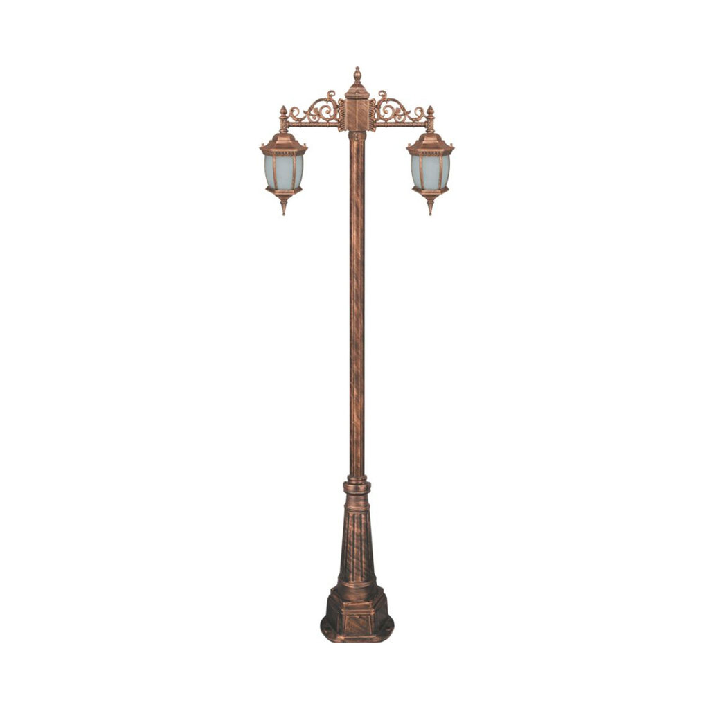 چراغ دوشاخه حیاطی و پارکی تکشیدفام مدل رابو خمره ای کد 91215-15-7725