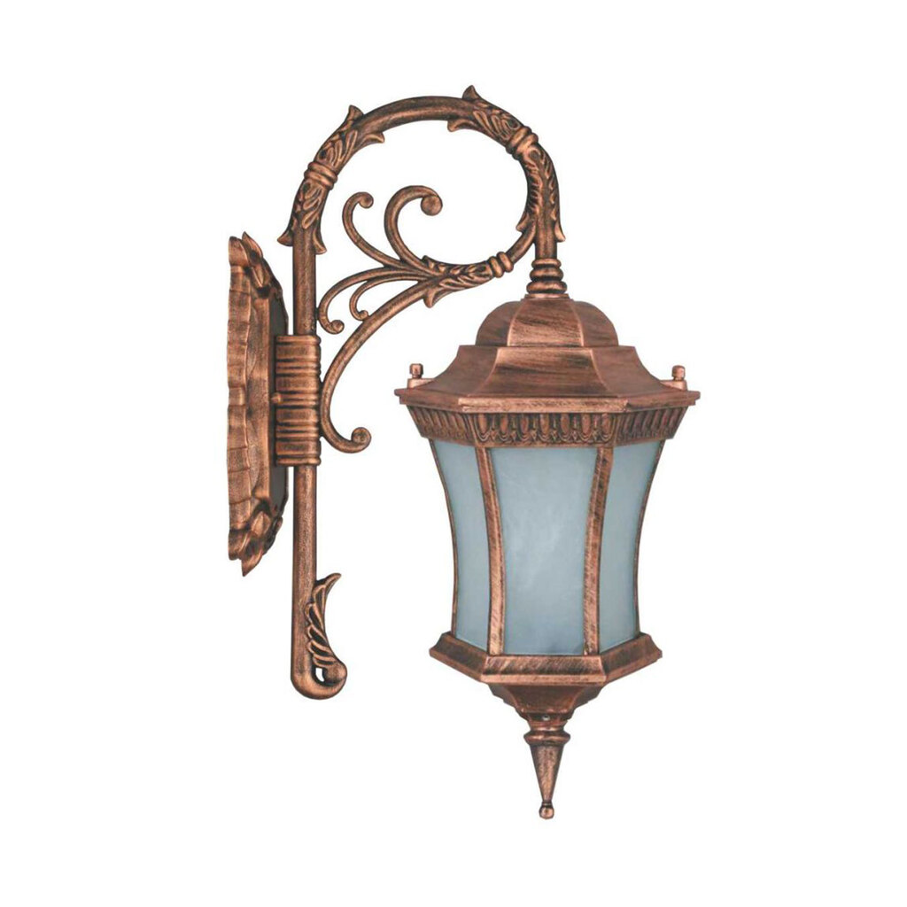 چراغ دیواری حیاطی و پارکی تکشیدفام مدل رابو کمرباریک کد 7803-15