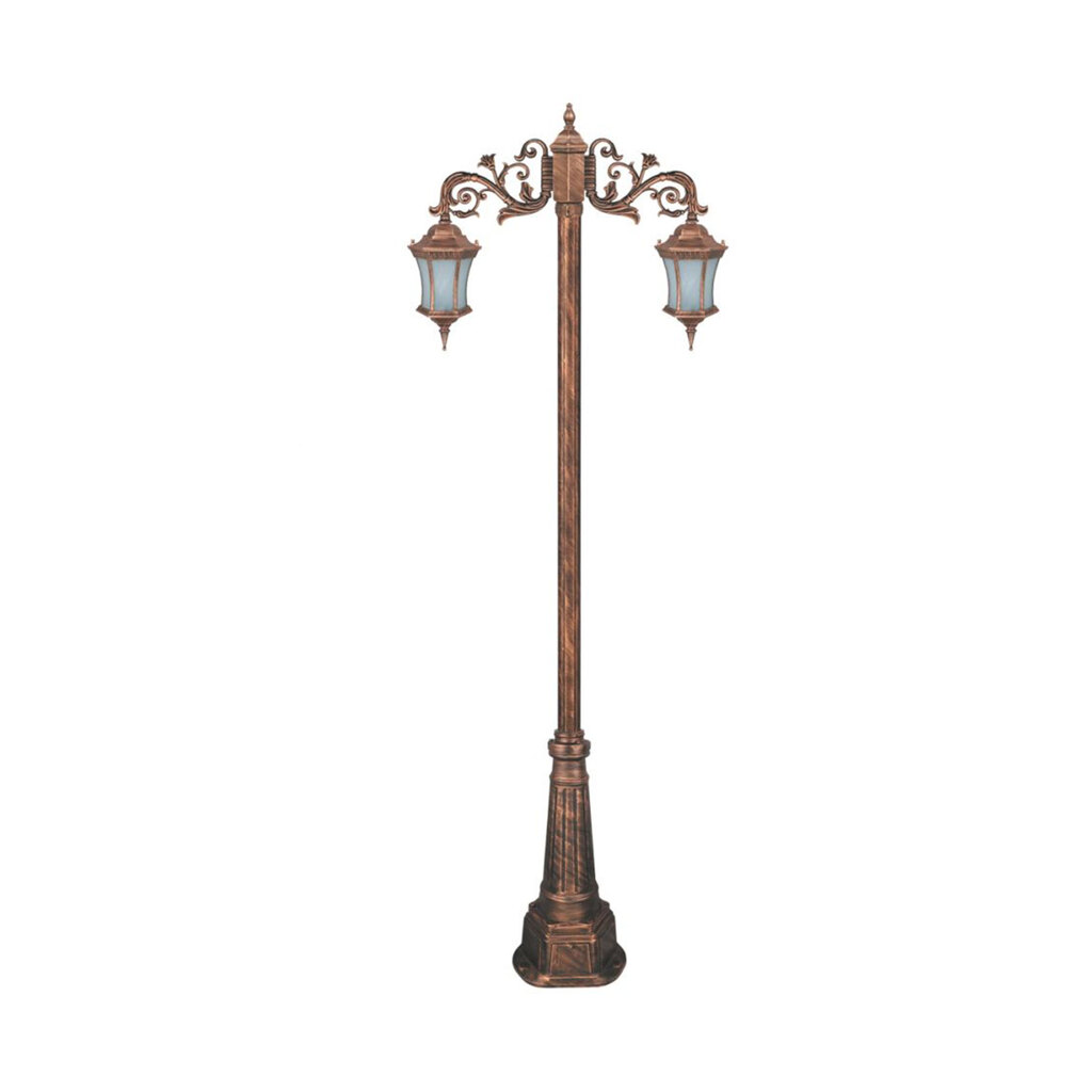 چراغ دوشاخه حیاطی و پارکی تکشیدفام مدل رابو کمرباریک کد 91215-15-7824