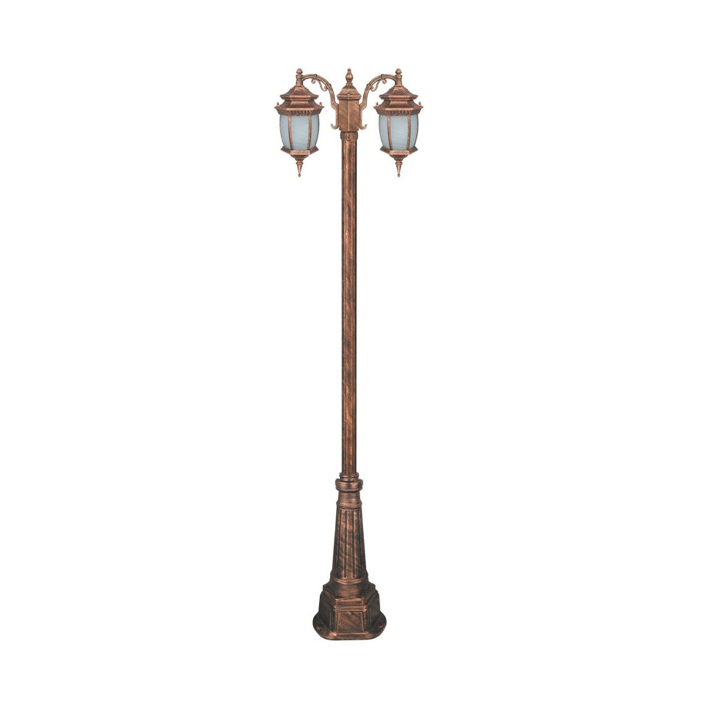 چراغ دوشاخه حیاطی و پارکی تکشیدفام مدل معبد رابو خمره ای کد 91215-15-7921