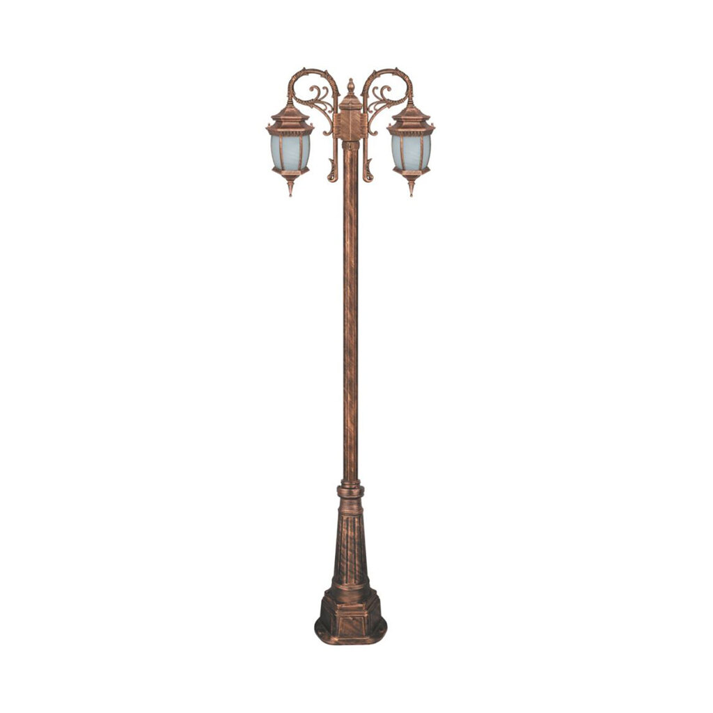 چراغ دوشاخه حیاطی و پارکی تکشیدفام مدل معبد رابو خمره ای کد 91215-15-7923