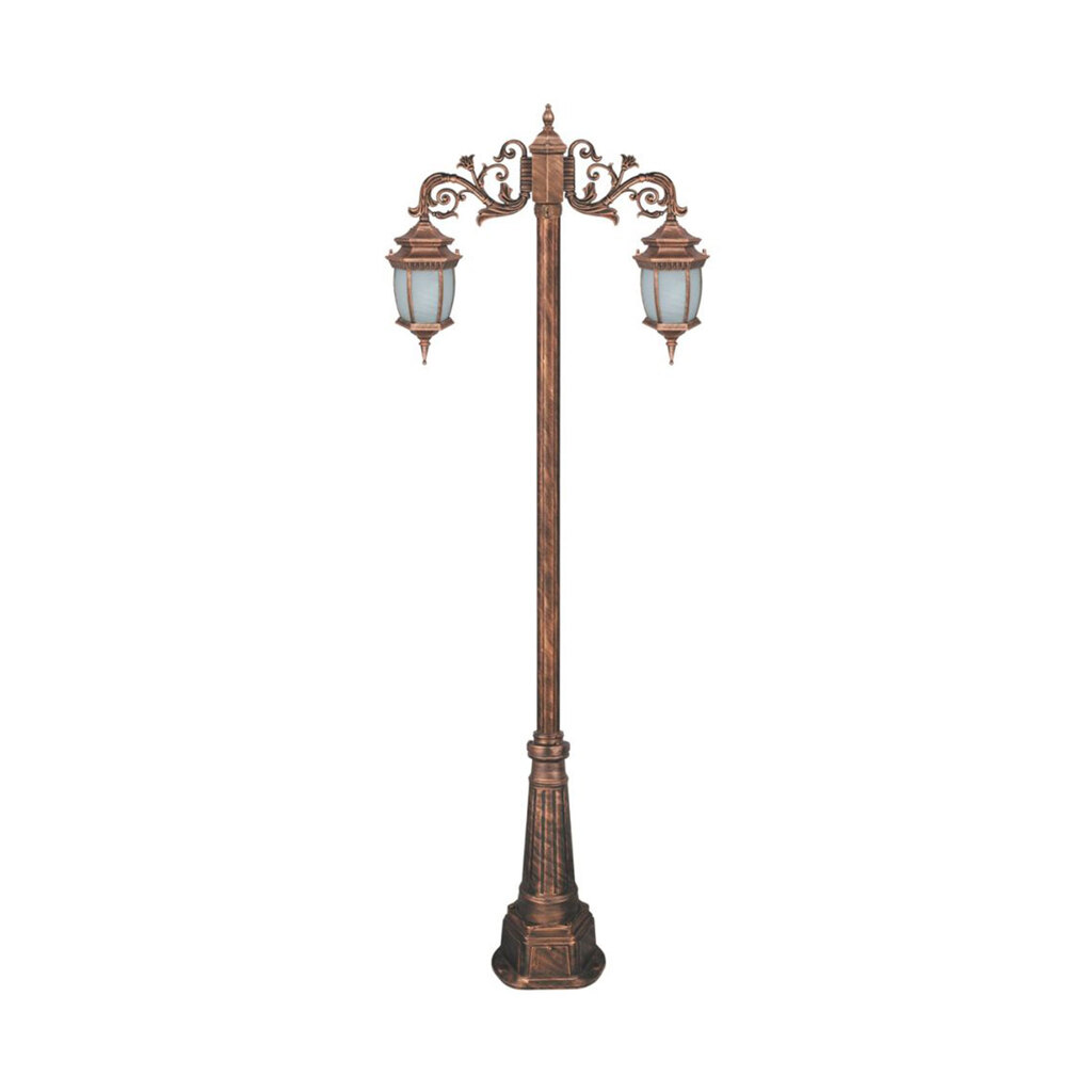 چراغ دوشاخه حیاطی و پارکی تکشیدفام مدل معبد رابو خمره ای کد 91215-15-7924