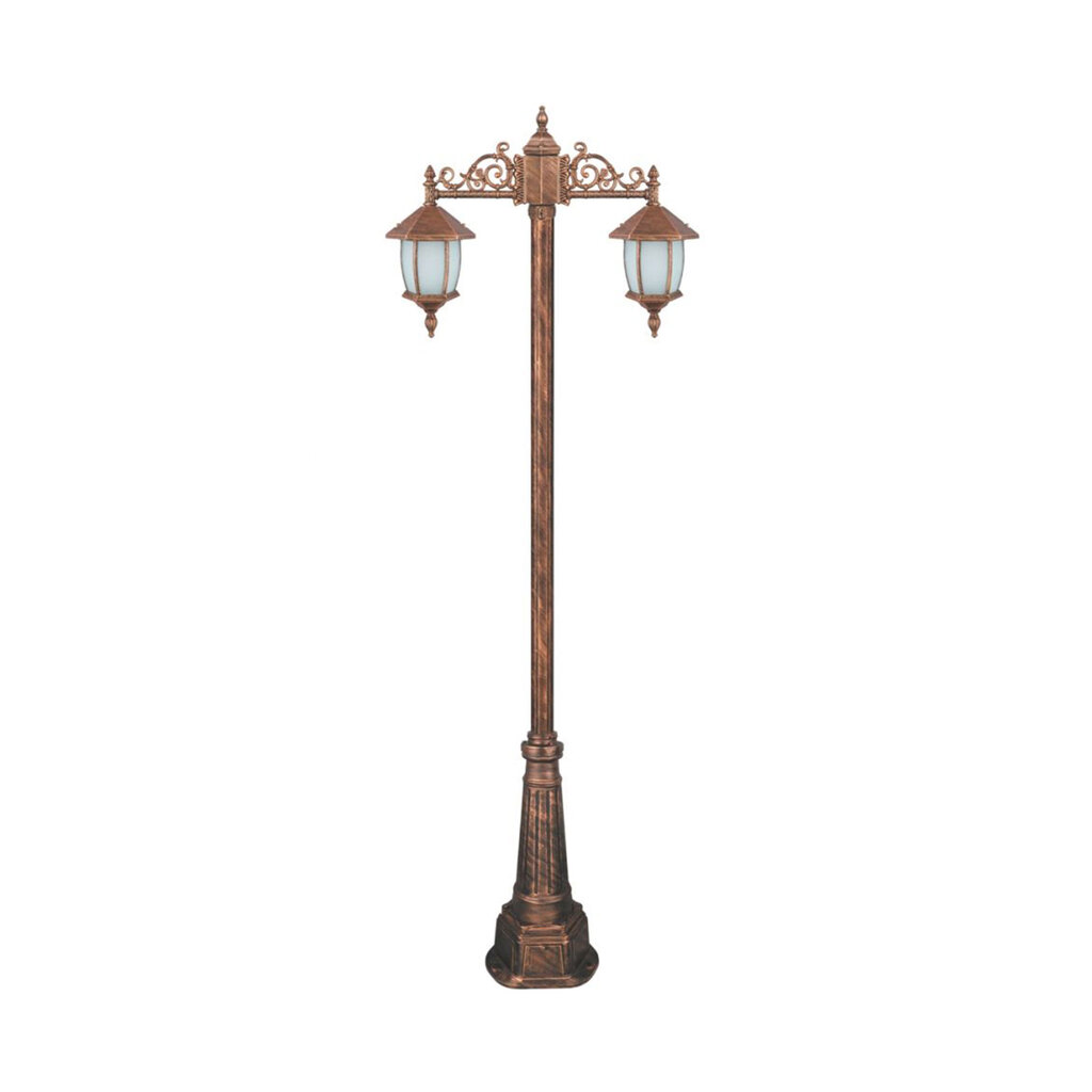چراغ دوشاخه حیاطی و پارکی تکشیدفام مدل ویکتوریا خمره ای کد 91215-15-8125