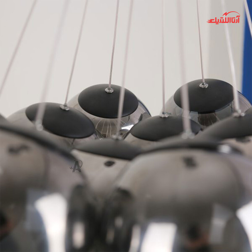 لوستر آویز حبابی 13 شعله چشمه نور کد A1224/13BK