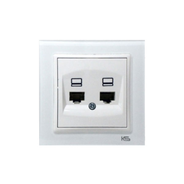 پریز شبکه دو سوکت توس الکتریک مدل ویتا