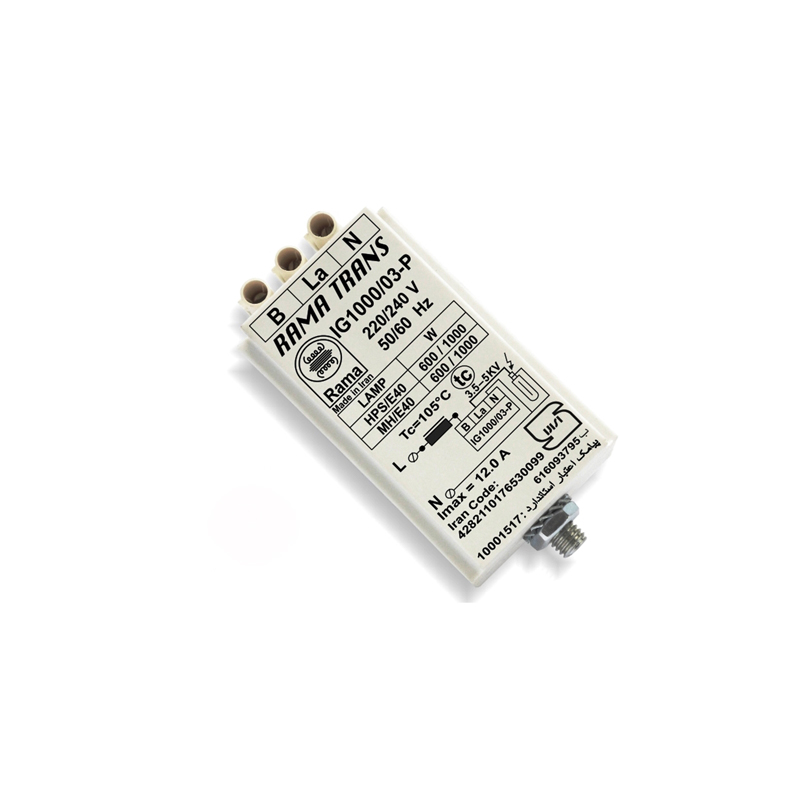 ایگنیتور سوپر ایمپوزد 1000 وات پلاستیکی راما الکتریک مدل IG1000/01-P