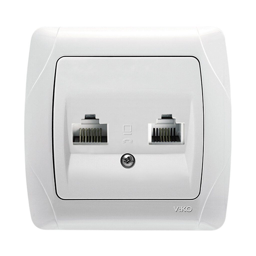 پریز تلفن دو سوکت ویکو مدل کارمن