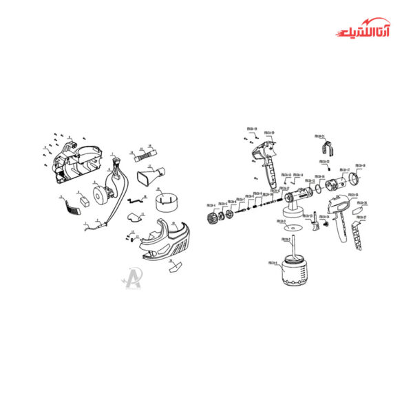 پیستوله برقی خرطومی 650 وات رونیکس مدل 1365