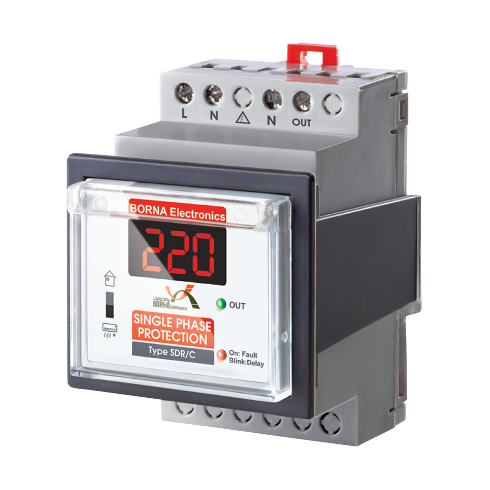 رله محافظ ولتاژ تک فاز برنا الکترونیک مدل SDR/C