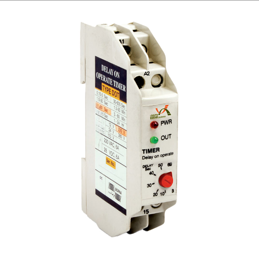 تایمر تأخیر در وصل طرح مینیاتوری برنا الکترونیک مدل DOT/M