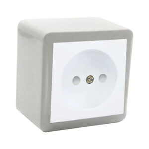 پریز بدون ارت روکار پارت الکتریک مدل شهاب 4044 با مغزی پلی کربنات