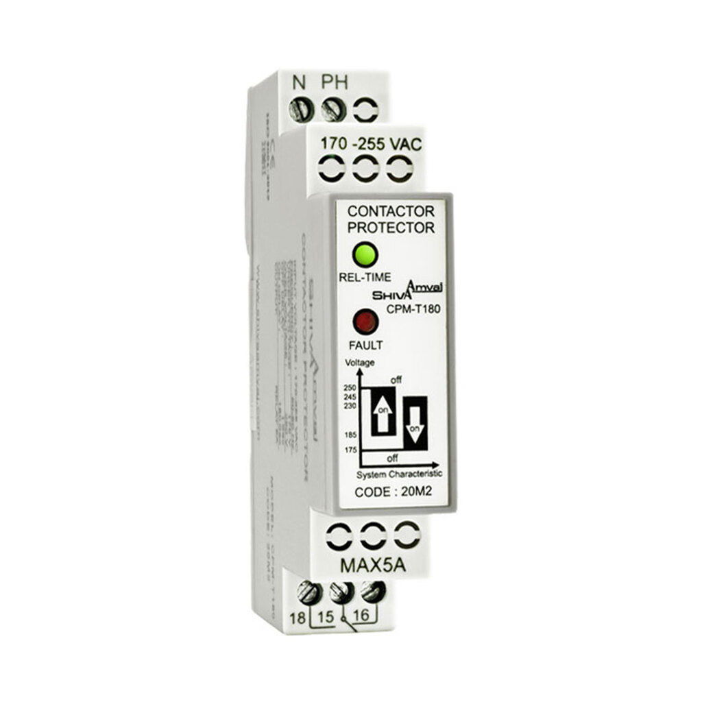 محافظ کنتاکتور کنترل فاز تک فاز سری M مدل CPM-T180 کد 20M2 شیوا امواج