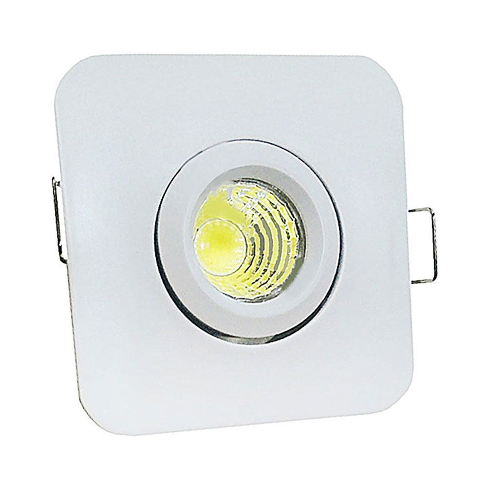 چراغ سقفی توکار چشمی متحرک مربع 3 وات ای دی سی