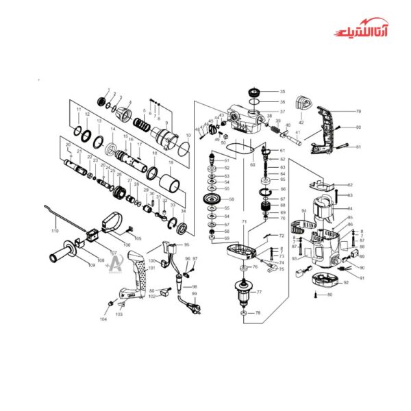 بتن‌کن برقی 36 میلی‌متری رونیکس مدل 2707
