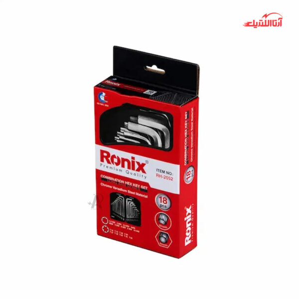 مجموعه 18 عددی آچار آلن بلند رونیکس مدل RH-2052