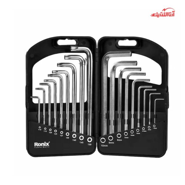مجموعه 18 عددی آچار آلن بلند رونیکس مدل RH-2052