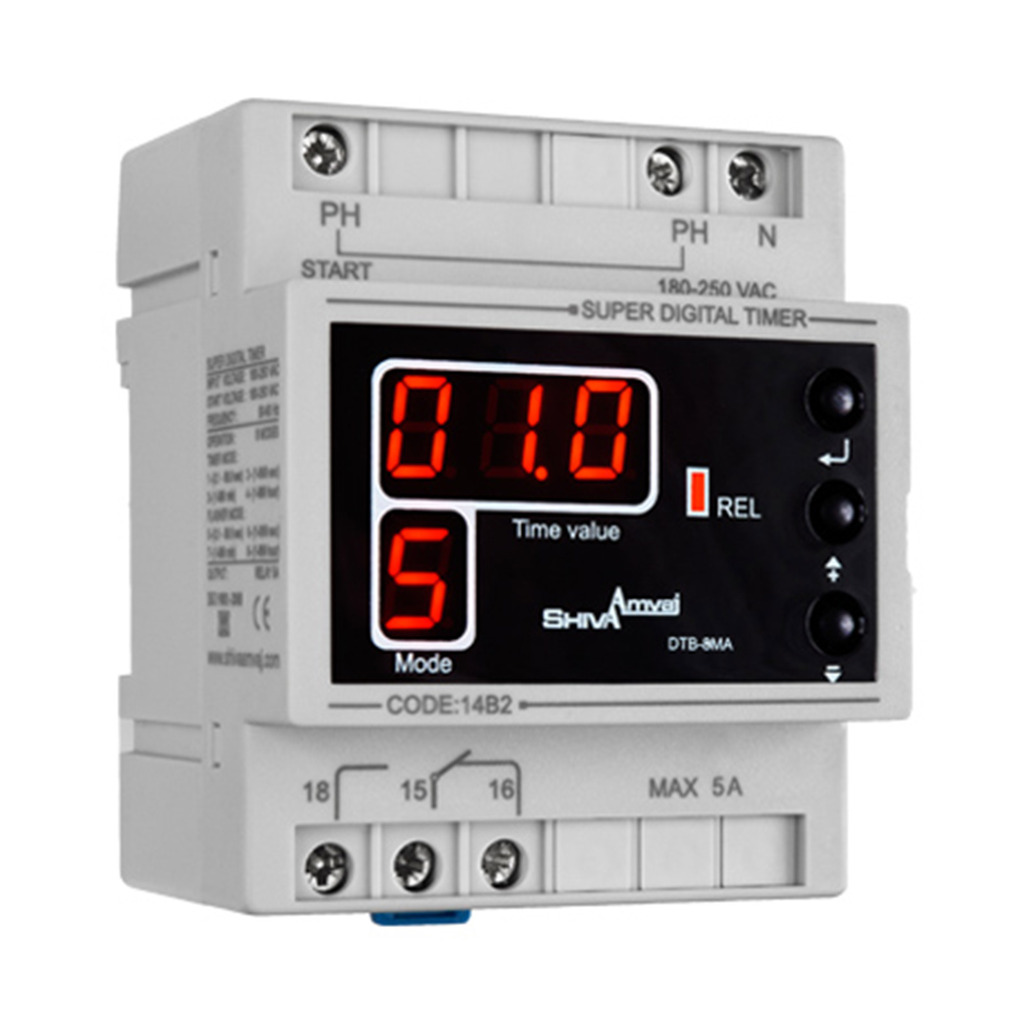 سوپر تایمر دیجیتال مدل DTB-8MA کد 14B2 شیوا امواج