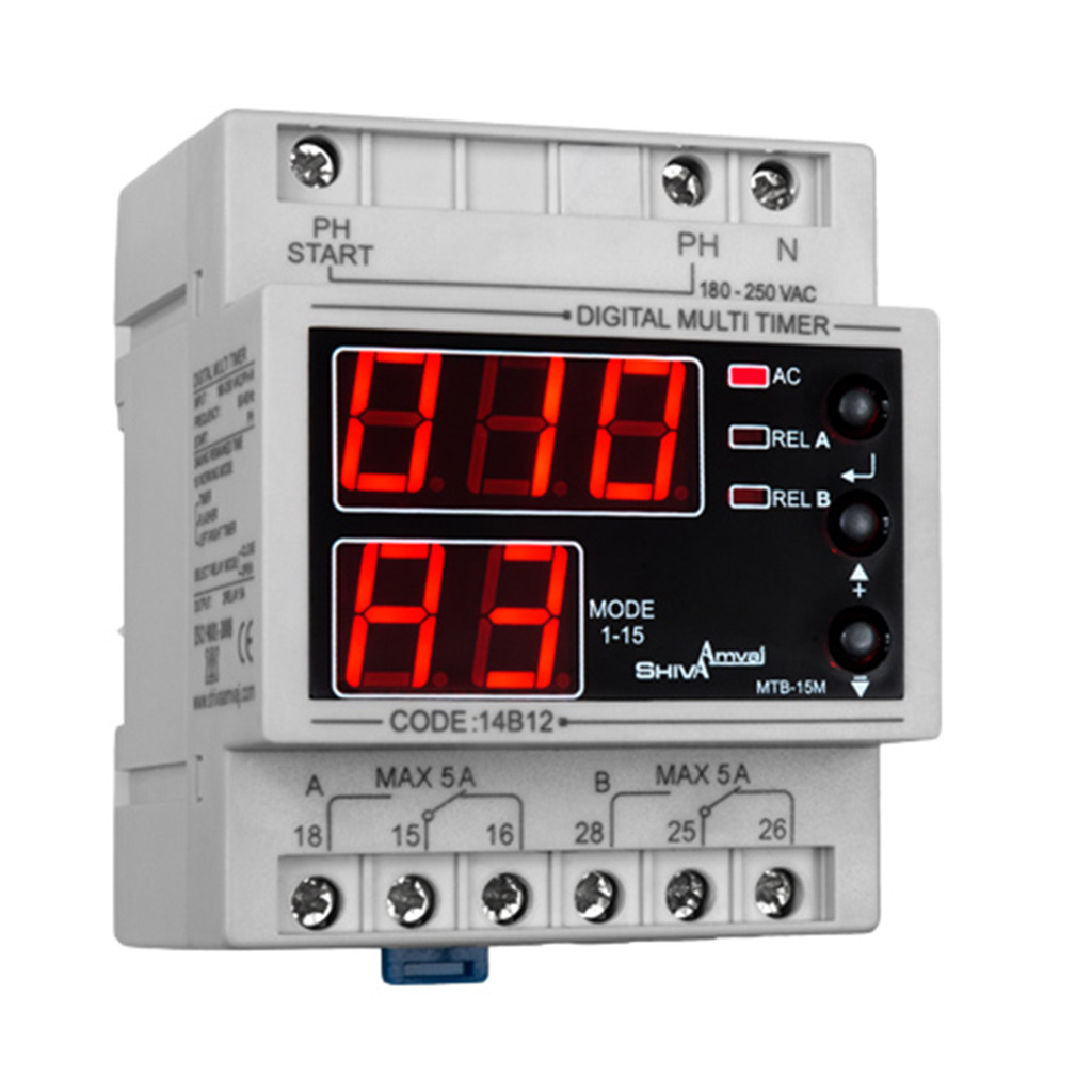 تایمر همه کاره مولتی تایمر مدل MTB-15M کد 14B12 شیوا امواج