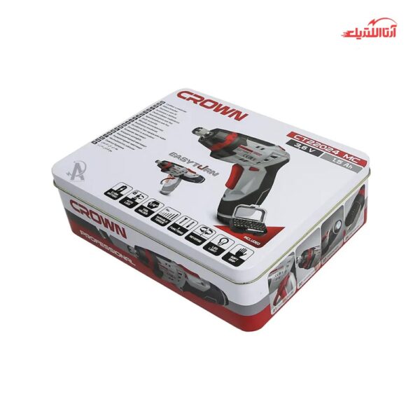 پیچ گوشتی شارژی 3.6 ولت جعبه فلزی کرون مدل CT22024