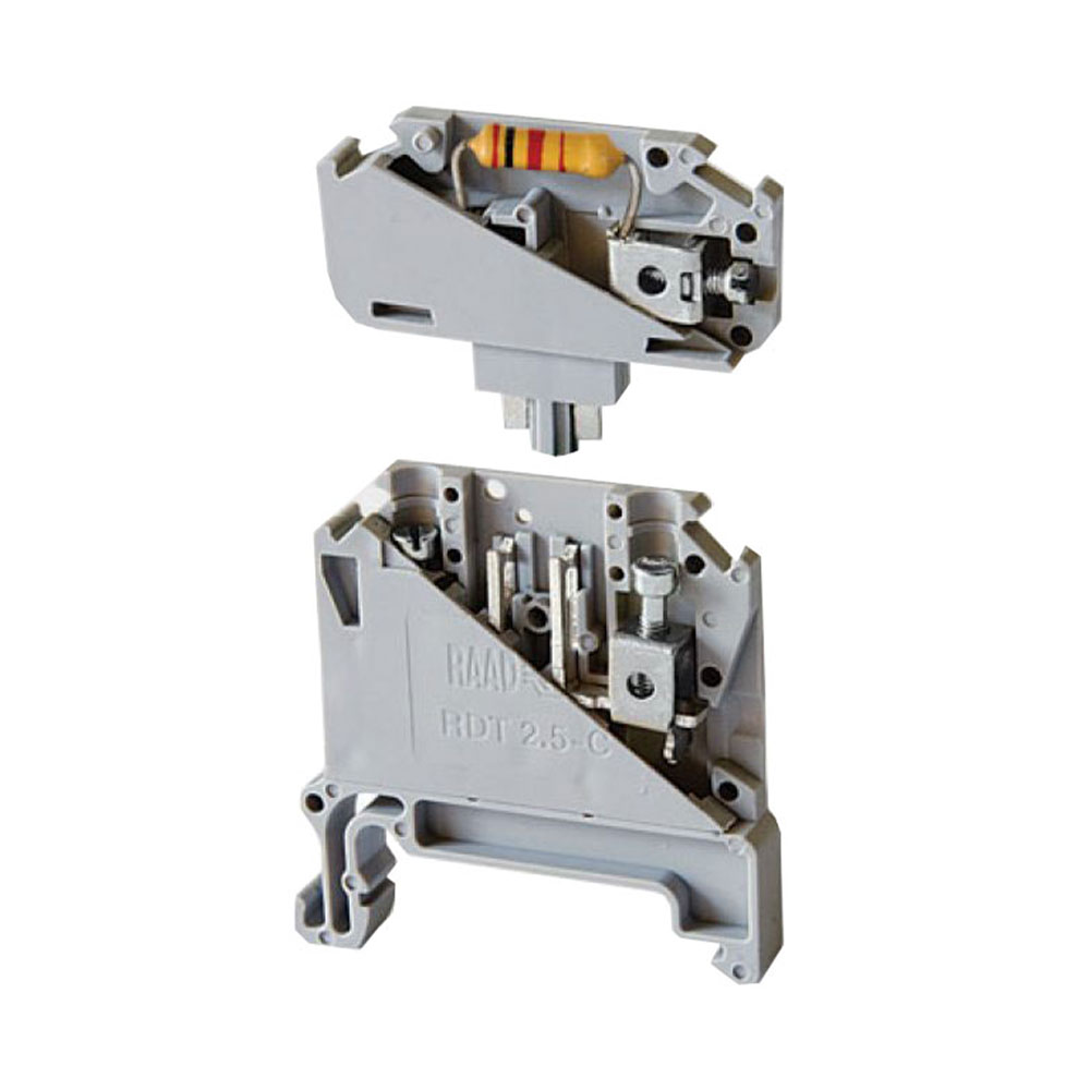 ترمینال مقاومتی سایز 2.5 بدون مقاومت مدل RT-SK1.5-TS-RDT2.5-CRC رعد