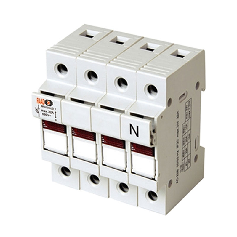 سکسیونر سه پل نول چراغ‌دار سایز 10 در 38 مدل RFH103N-LD رعد