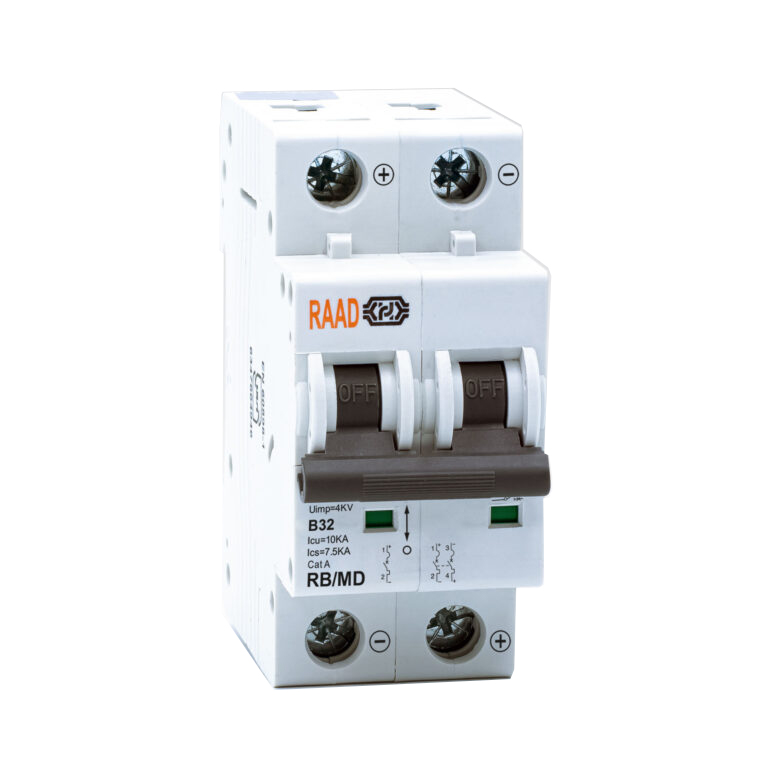 کلید مینیاتوری 2 پل 32 آمپر RB-MD-2P-B32-10KA رعد