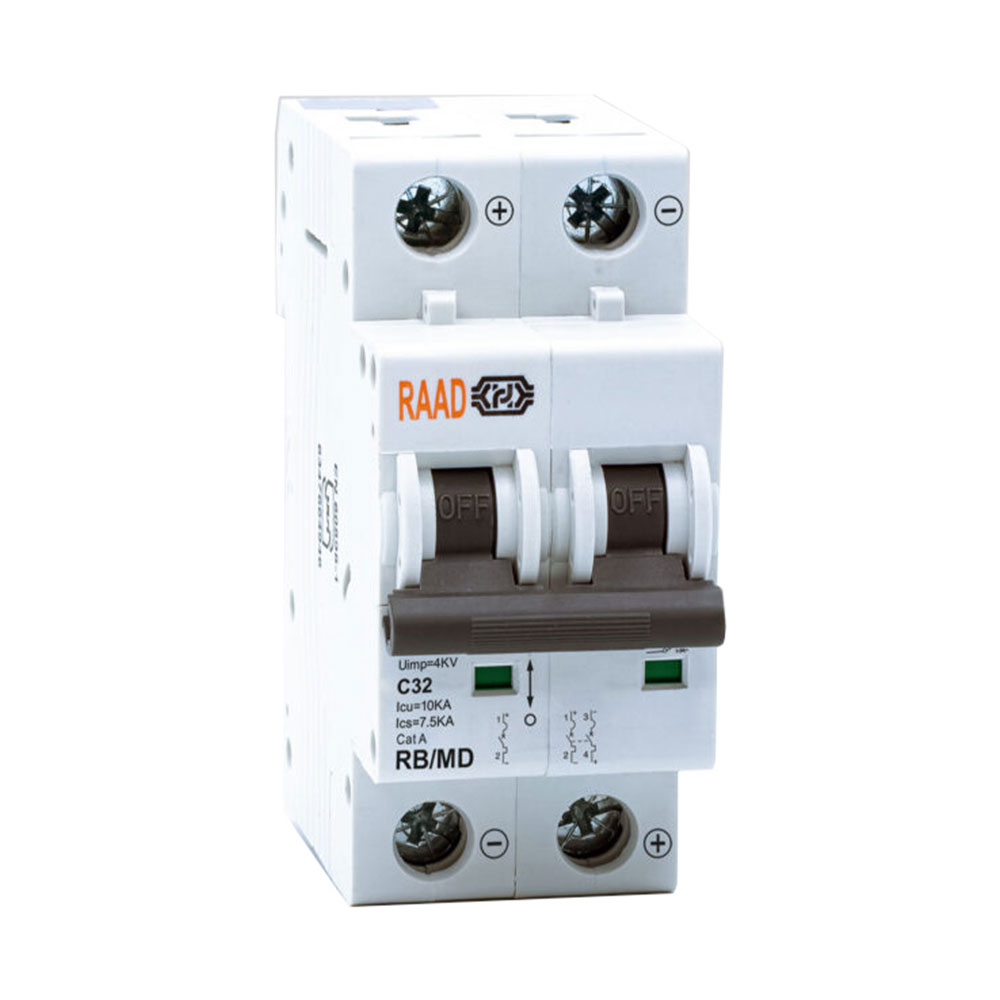 کلید مینیاتوری 2 پل 32 آمپر RB-MD-2P-C32-6kA رعد