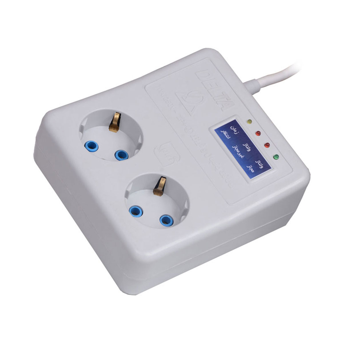 محافظ برق 2 خانه ارت‌دار یخچال و فریزر مدل D105 دلتا