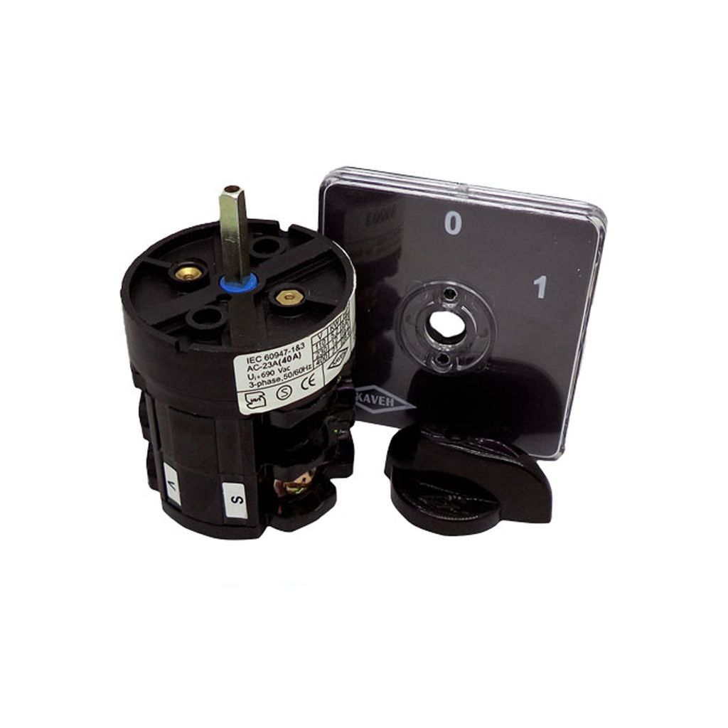 کلید گردان دو فاز یک طرفه 16 آمپر الکترو کاوه