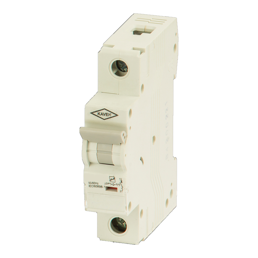 کلید مینیاتوری 20 آمپر تک فاز AC الکترو کاوه کد 20A-4.5KA-1P