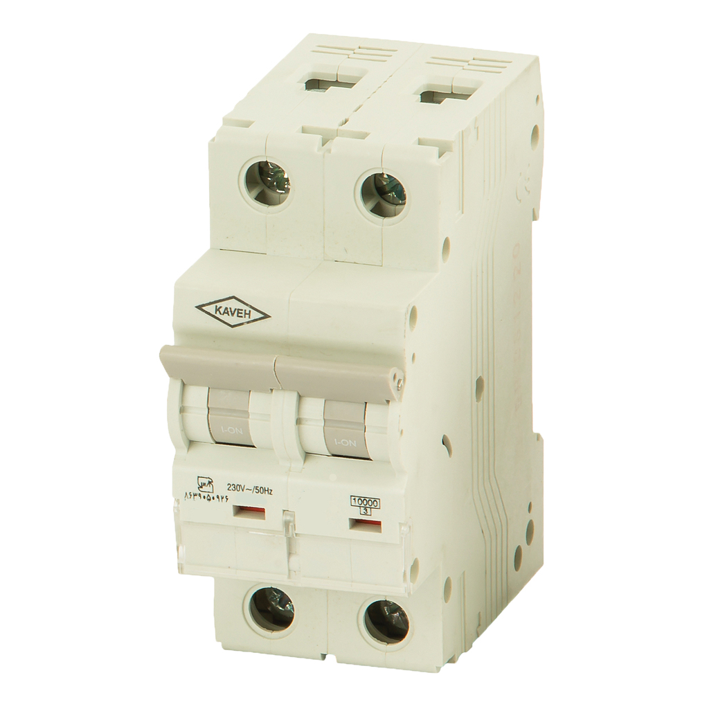 کلید مینیاتوری 32 آمپر دو پل DC الکترو کاوه کد EPI10032 DP-DC