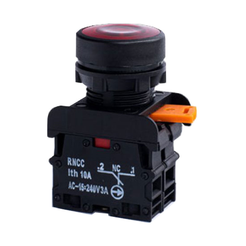 کلید فشاری استپ 220 وات چراغ‌دار پلاستیکی رعد