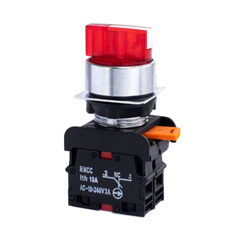 کلید سلکتوری 110 ولت چراغ‌دار دو طرفه متحرک فلزی SEI-LED رعد