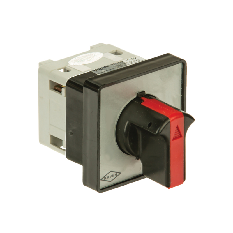 کلید سلکتوری 25 آمپر تکفاز پنج حالته با صفر الکترو کاوه