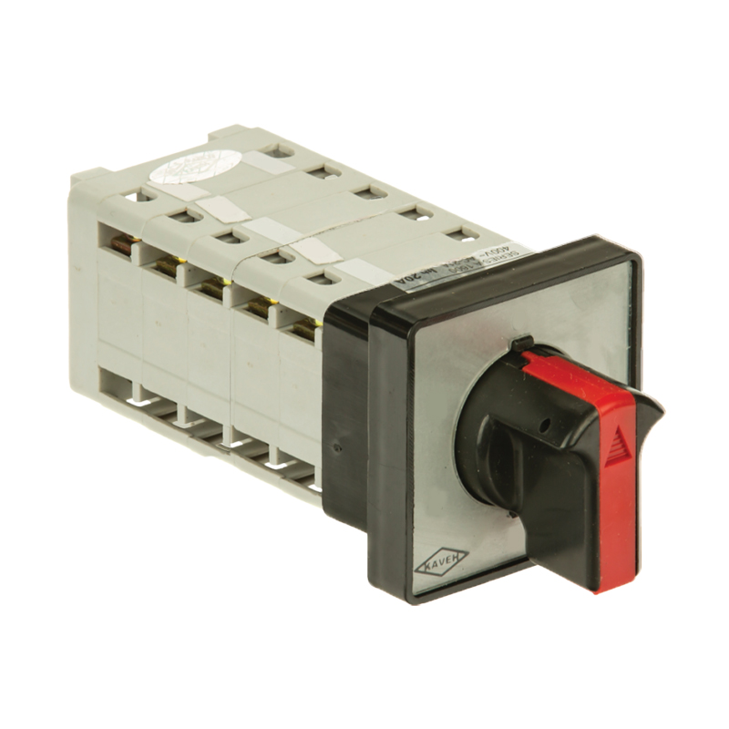 کلید سلکتوری 25 آمپر پنج پل دو حالته بدون صفر الکترو کاوه کد CM52