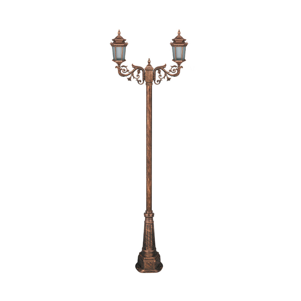 چراغ دوشاخه پارکی تکشیدفام مدل معبد رابو کد 91215-16-7324