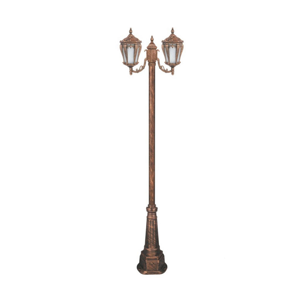 چراغ دوشاخه پارکی تکشیدفام مدل پالیز کد 91215-16-8521